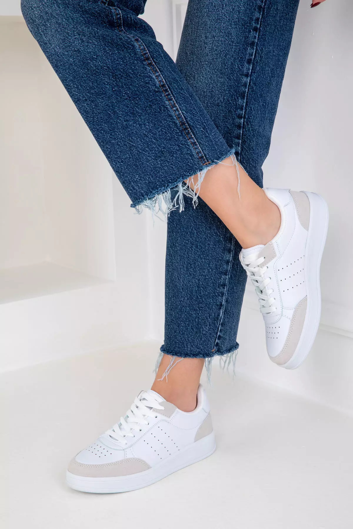 White Leather Sneakers For Best White Sneakers Womens Ph White-Ice