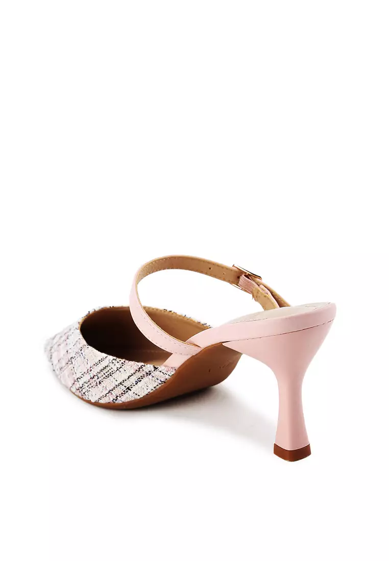 MIRACLE J2317-8 MULES HEELS PINK