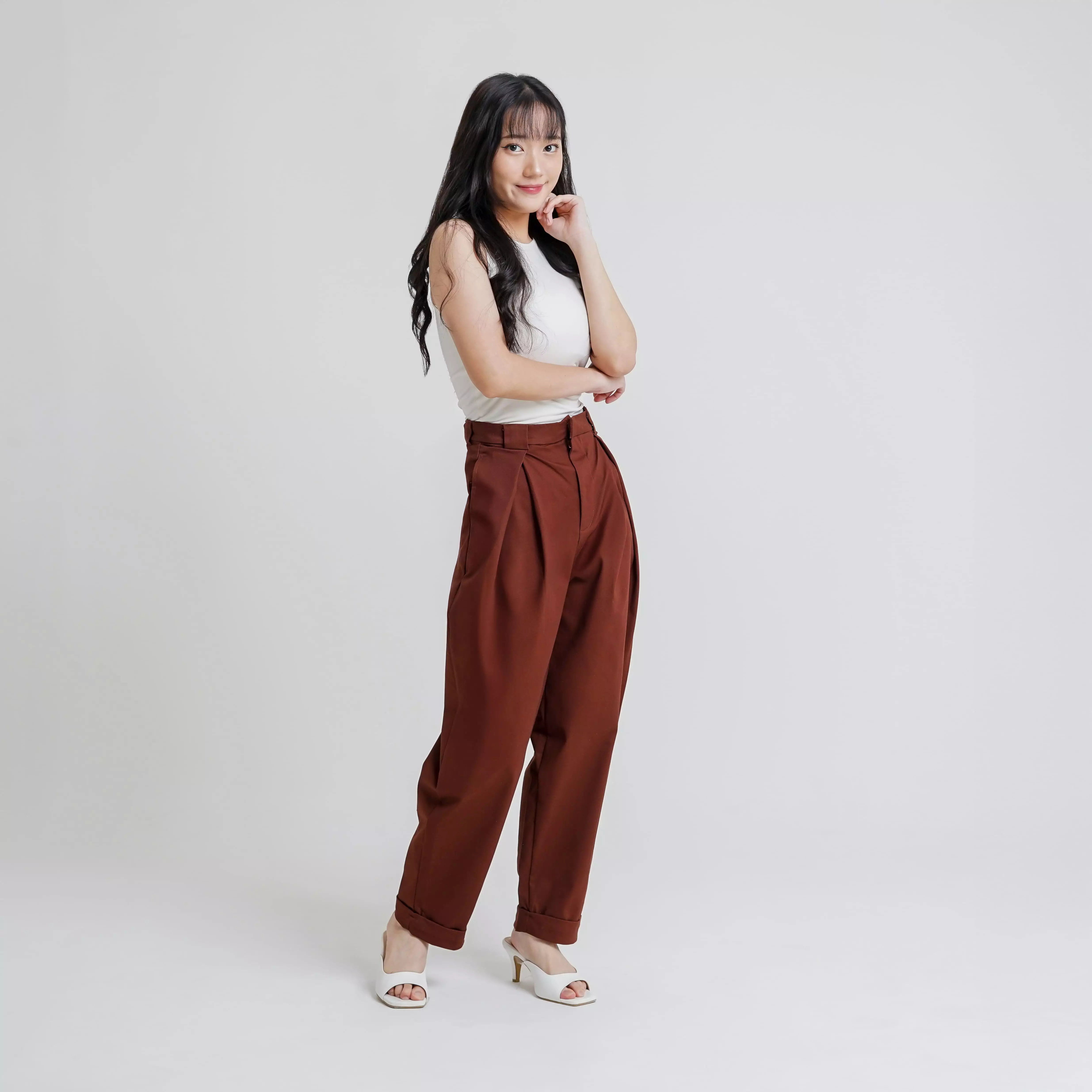 Zera Cocoon Pants Brown