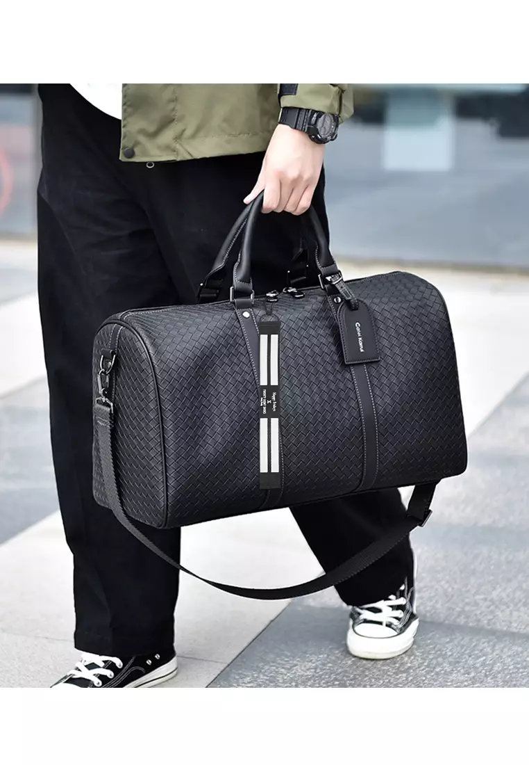 Woven Faux Leather Duffel Bags CK60008