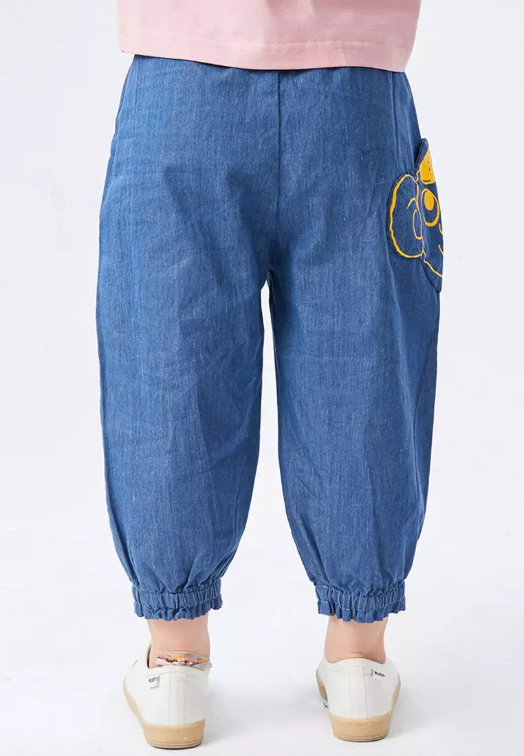 Graphic Printed Denim Pants