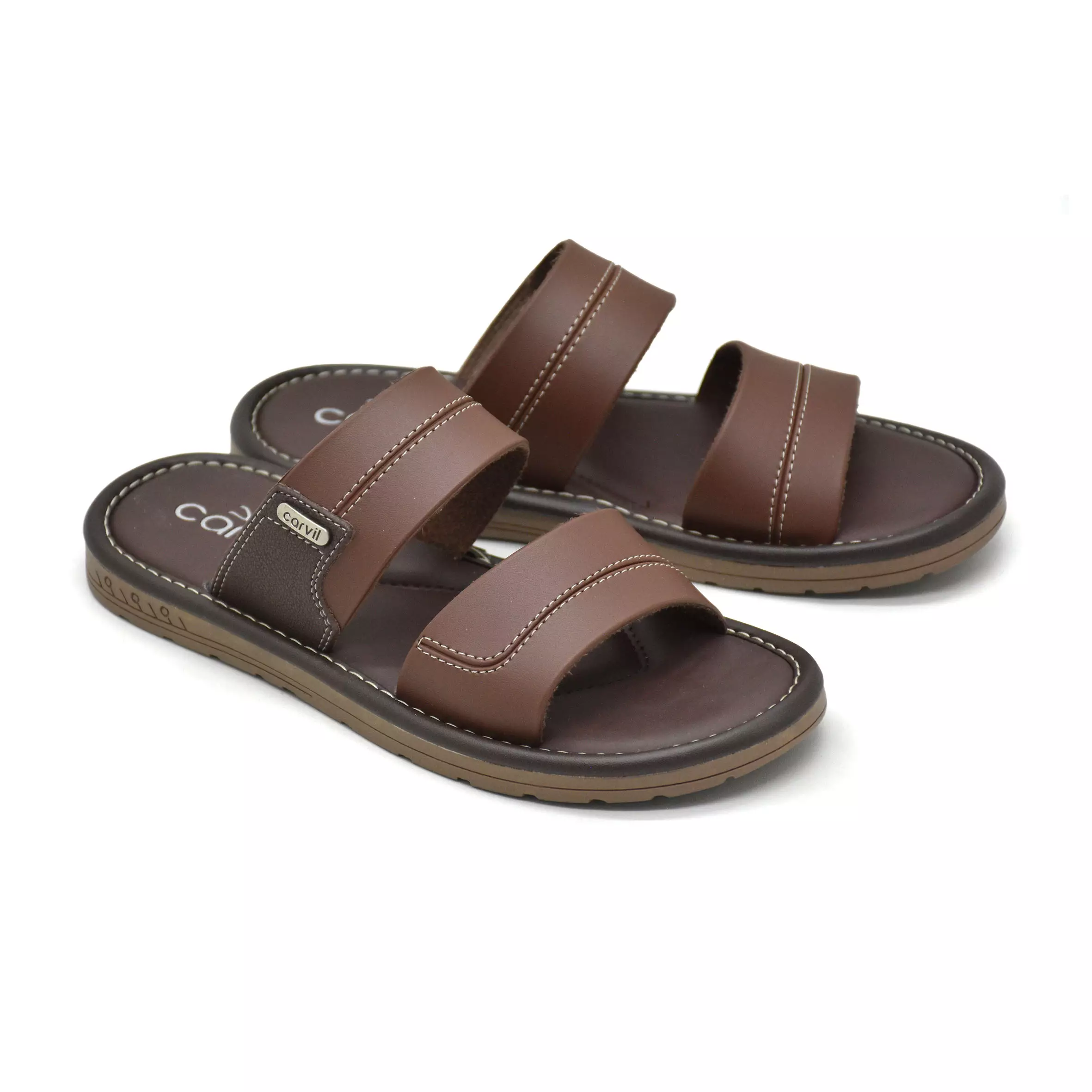 Carvil Sandal Pria Torino-02 M Dark Brown