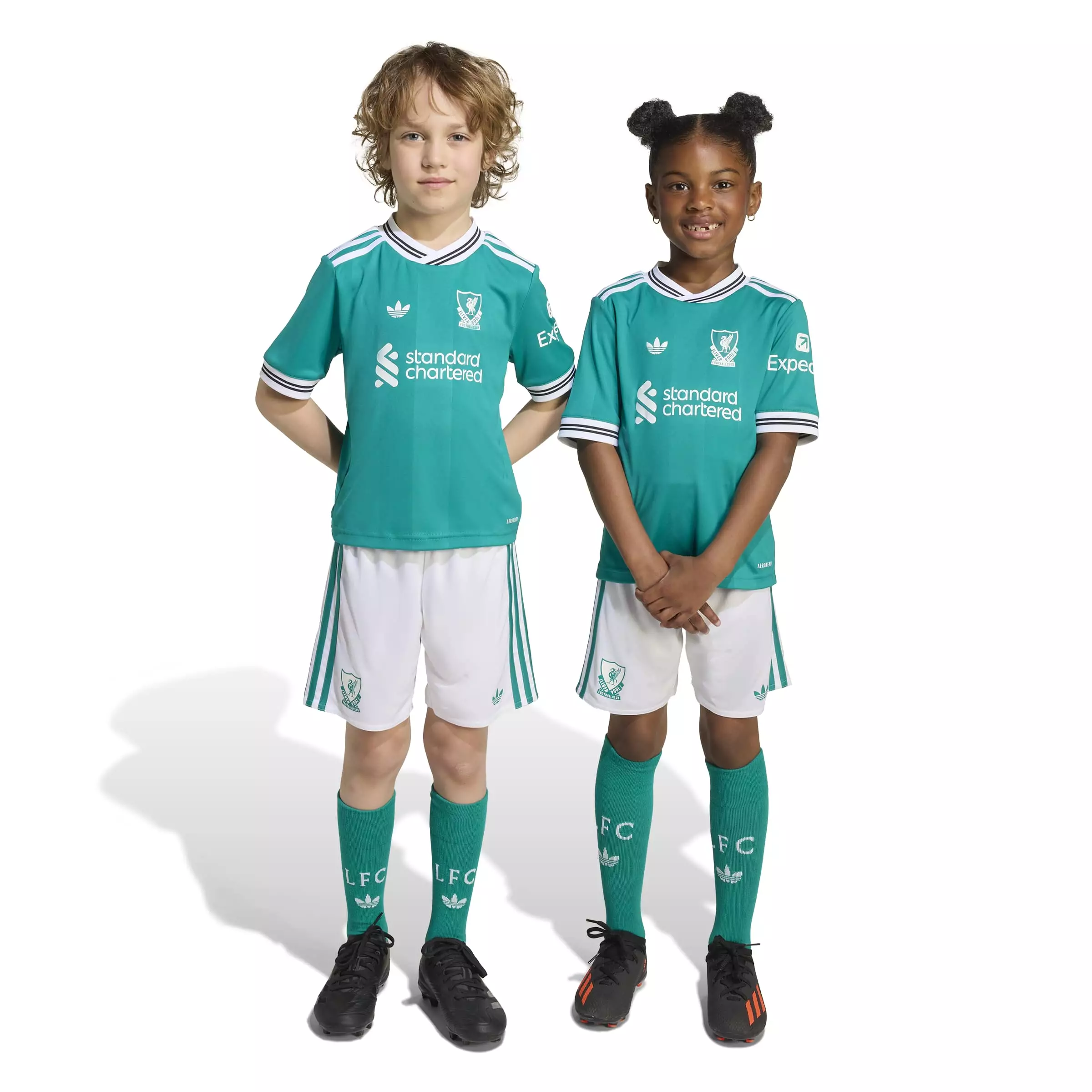 ADIDAS Liverpool FC 25/26 Third Mini Kit Kids JV6470 - Set Jersey Anak (Biru)