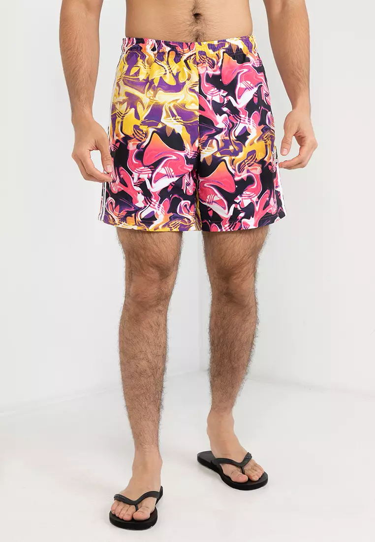 Adidas allover print swim shorts hot sale