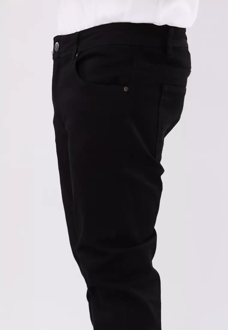 Denim Long Pants Slim Tapered Fit Stretch