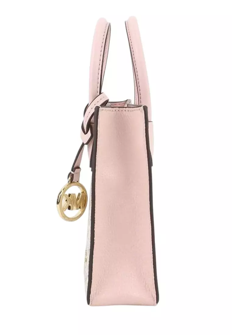 Mercer Extra-Small Signature Crossbody Bag - Vanilla/Powder Blush