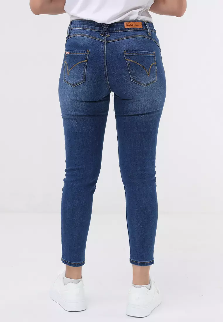 Slim And Cropped Low Waist Jeans