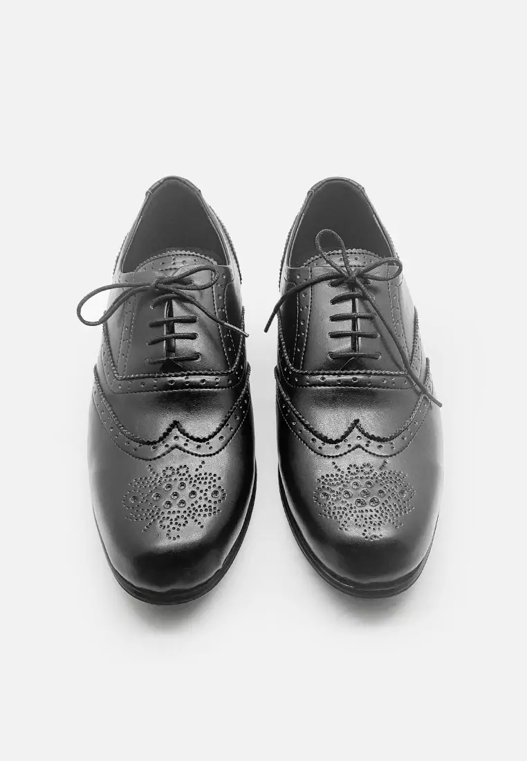 Leo Men Formal Shoes Workwear Semi-Brogue Oxford