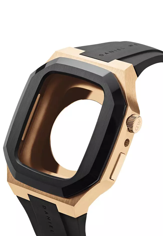 Switch Rose Gold 40mm - Smartwatch case for Apple watch series 4, 5, 6 & SE - Stainless steel case with rubber strap -DW OFFICIAL