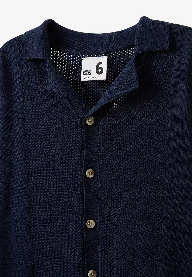 Knitted Short Sleeve Shirt