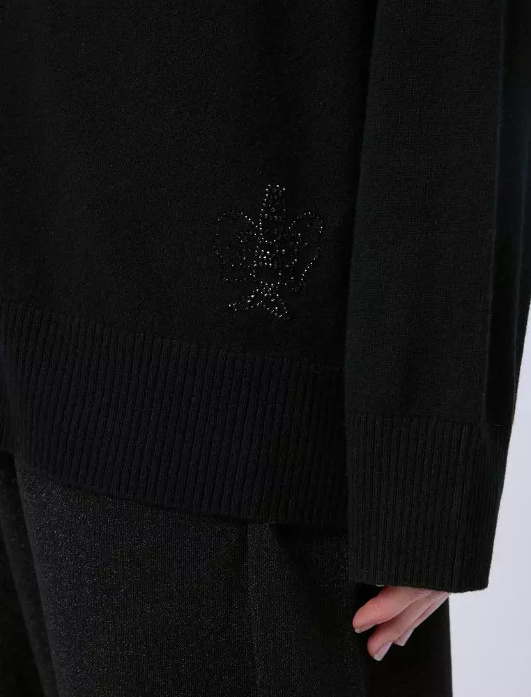 Midi V-Neck Cardigan Cashmere Sweater