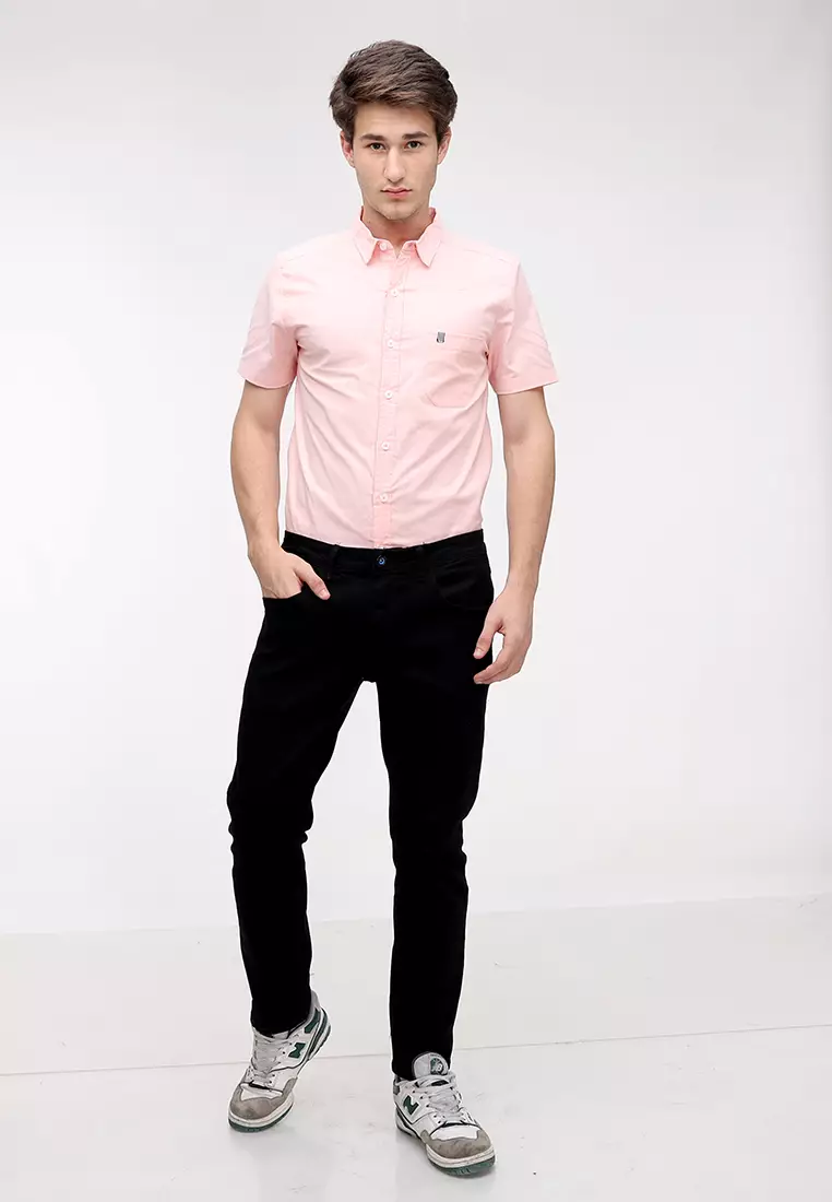 Denim Long Pants Slim Tapered Fit Stretch