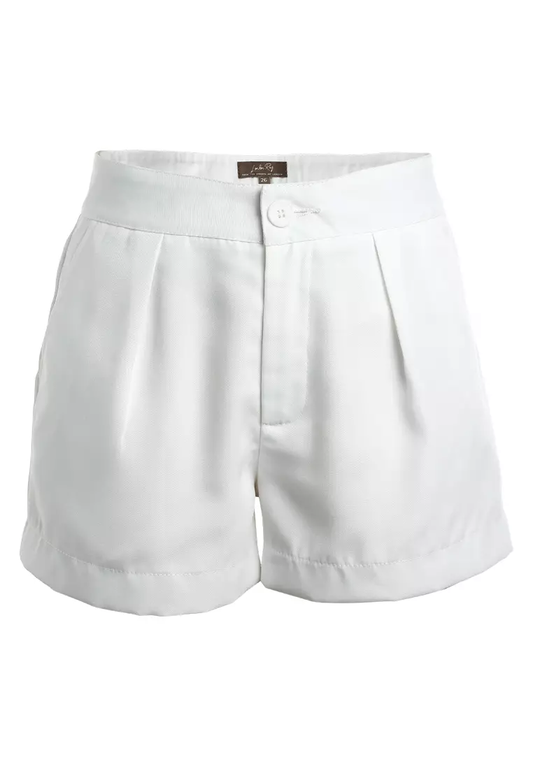 Tailored Woven Shorts In Cream