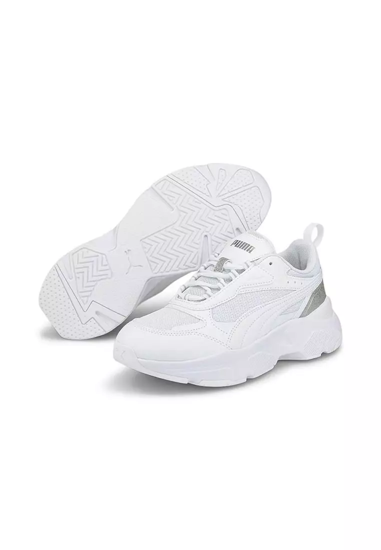 [NEW] PUMA Cassia Distressed Sneakers Women (White)