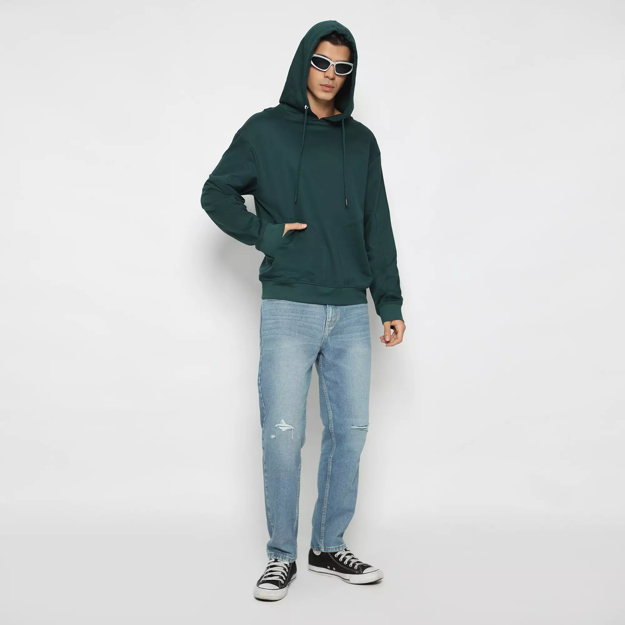 LARUSSO - Bruno Oversized Basic Hoodie - Penderosa Pine
