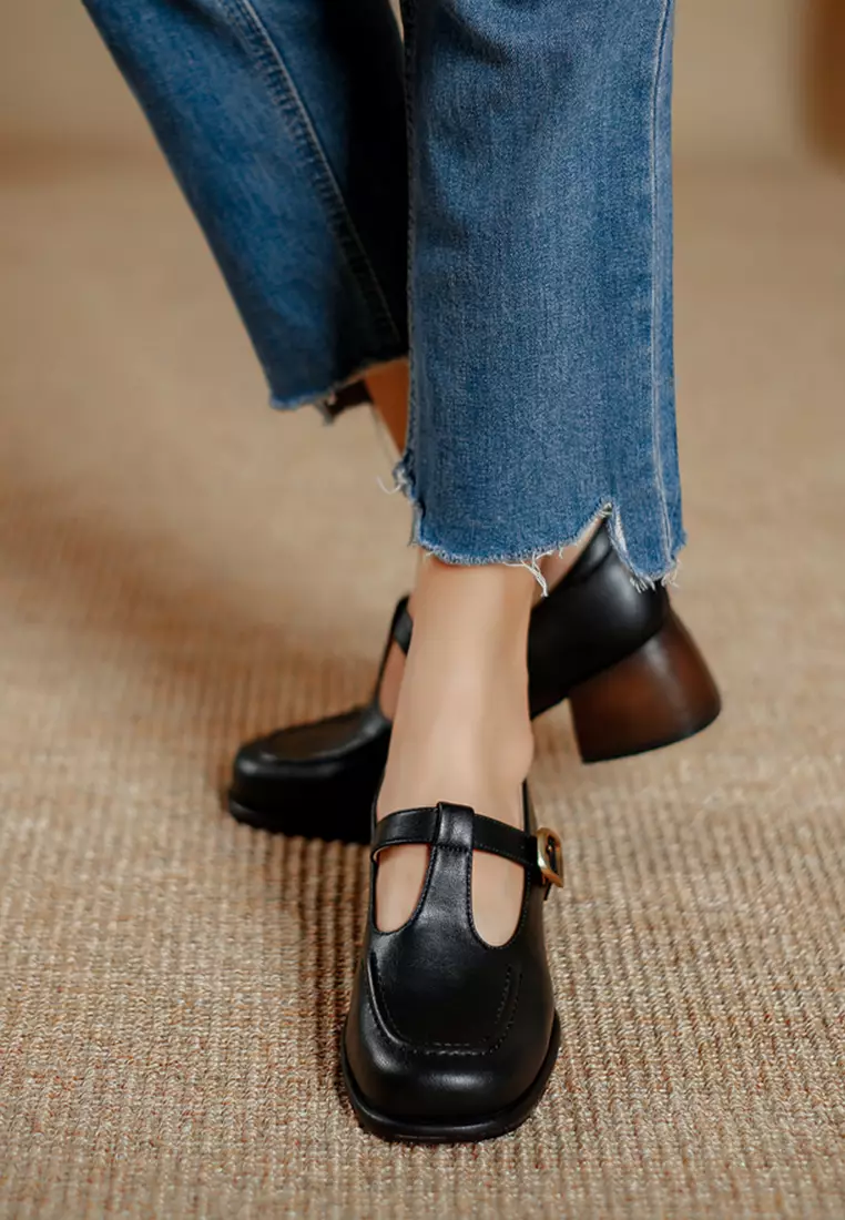 5CM Leather Mary Jane Shoes TE6810-1