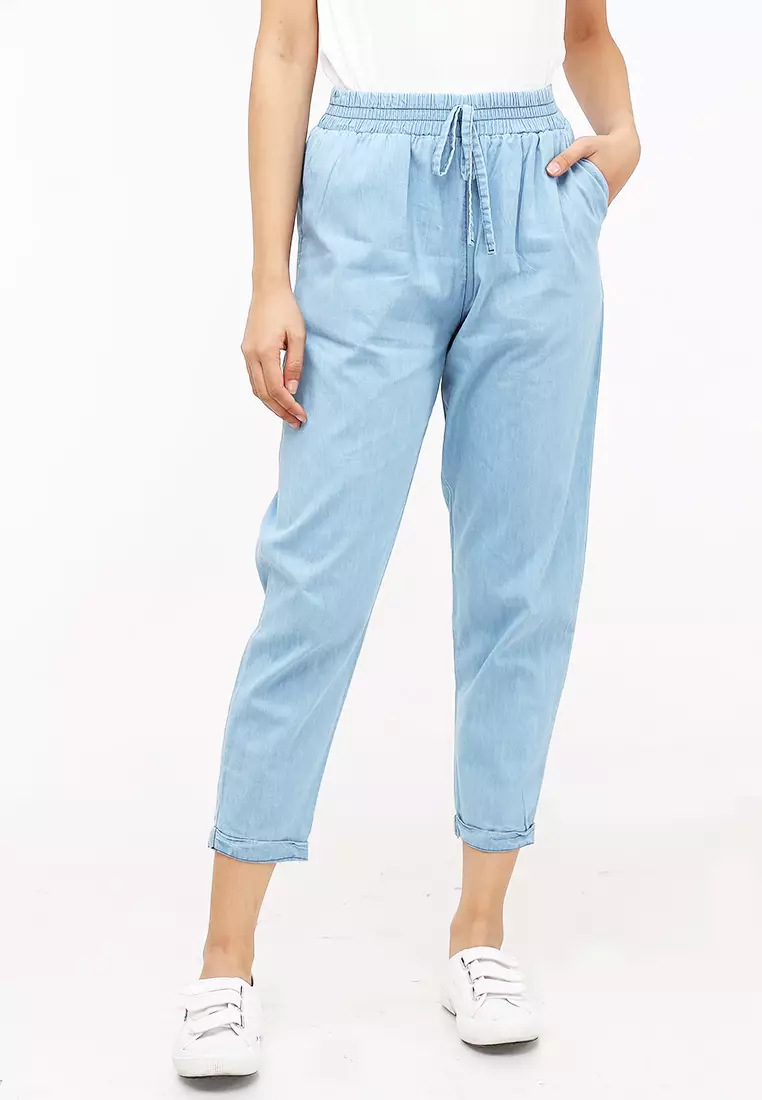 RICKI'S Poplin Drawstring Capri Pant