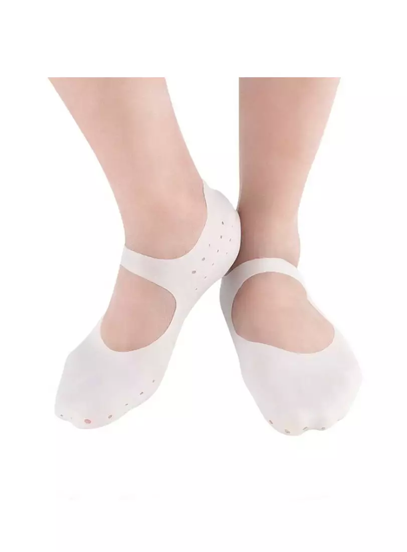 Nercyla Kaos Kaki Sepatu Wanita Shock Absorb Silicone Gel Anti Slip 2PCS Material SEBS ORIGINAL - Transparent