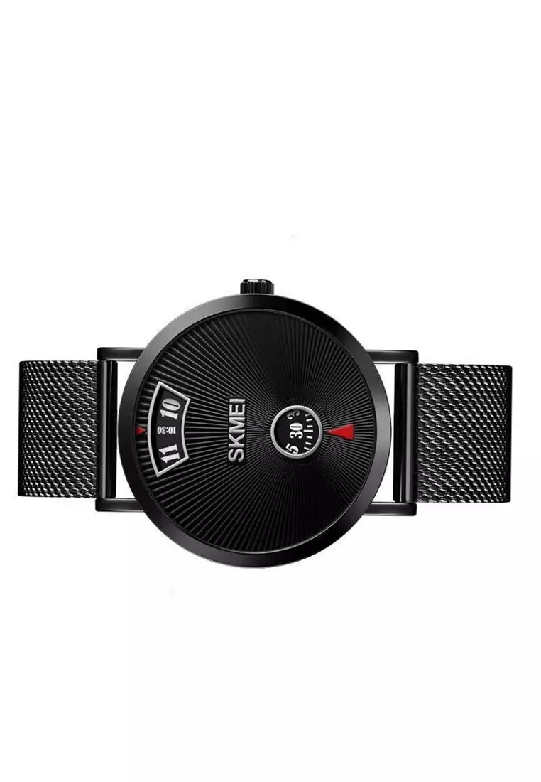 Jam Tangan Casual Analog Pria Waterproof Strap Tali Material Stainless Steel EI89 ORIGINAL