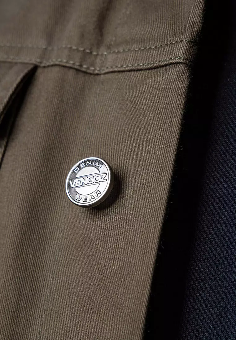 Jacket Trucker Cotton Twill Premium Green Army