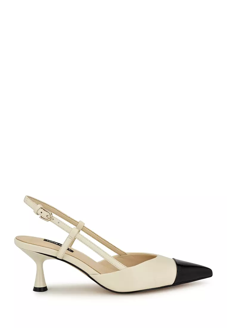 Discount on Nine West  shoes - SKU: Rizzy3 Cap Toe Slingback Ivory