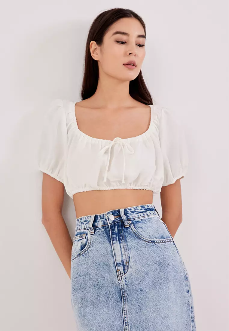 Betsy Puff Sleeve Crop Top