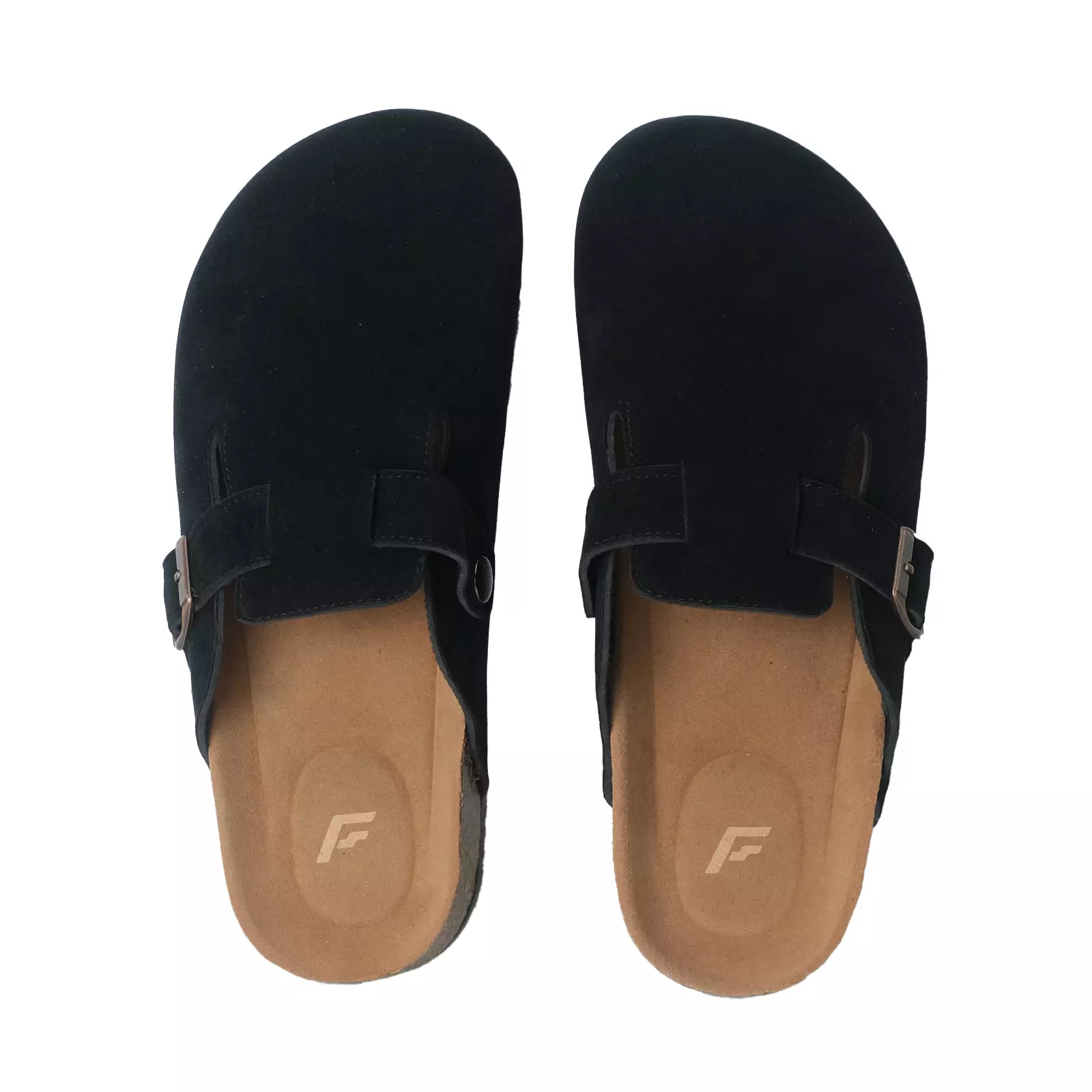 Footstep Footwear Sandal Casual Pria Aura Suede Black Original