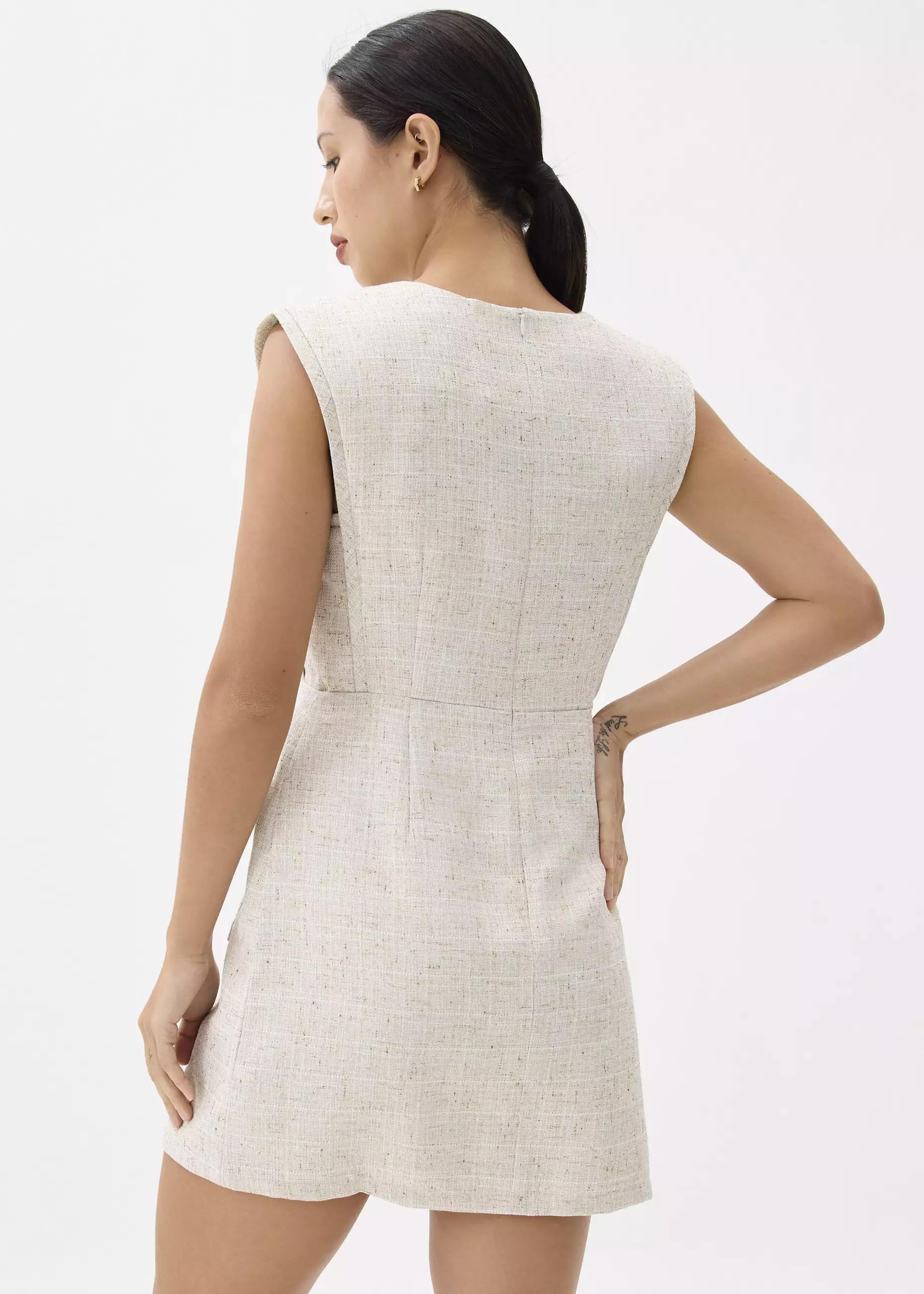 Dress Wanita - Aria Tweed A-line Mini Dress