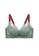 ZITIQUE green Women's Floral Pattern Breathable Lifting Bra - Green 8C907US37B4065GS_1