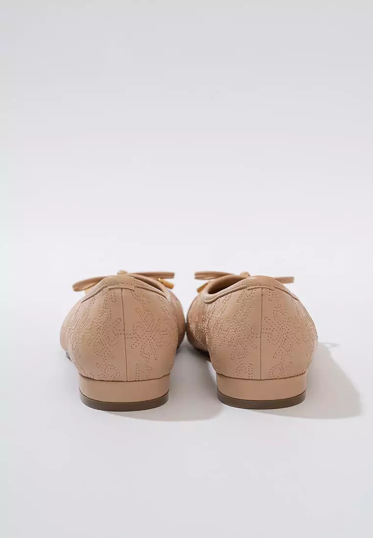 Ria Miranda Hazelnut  Miranda Quilted Flatshoes