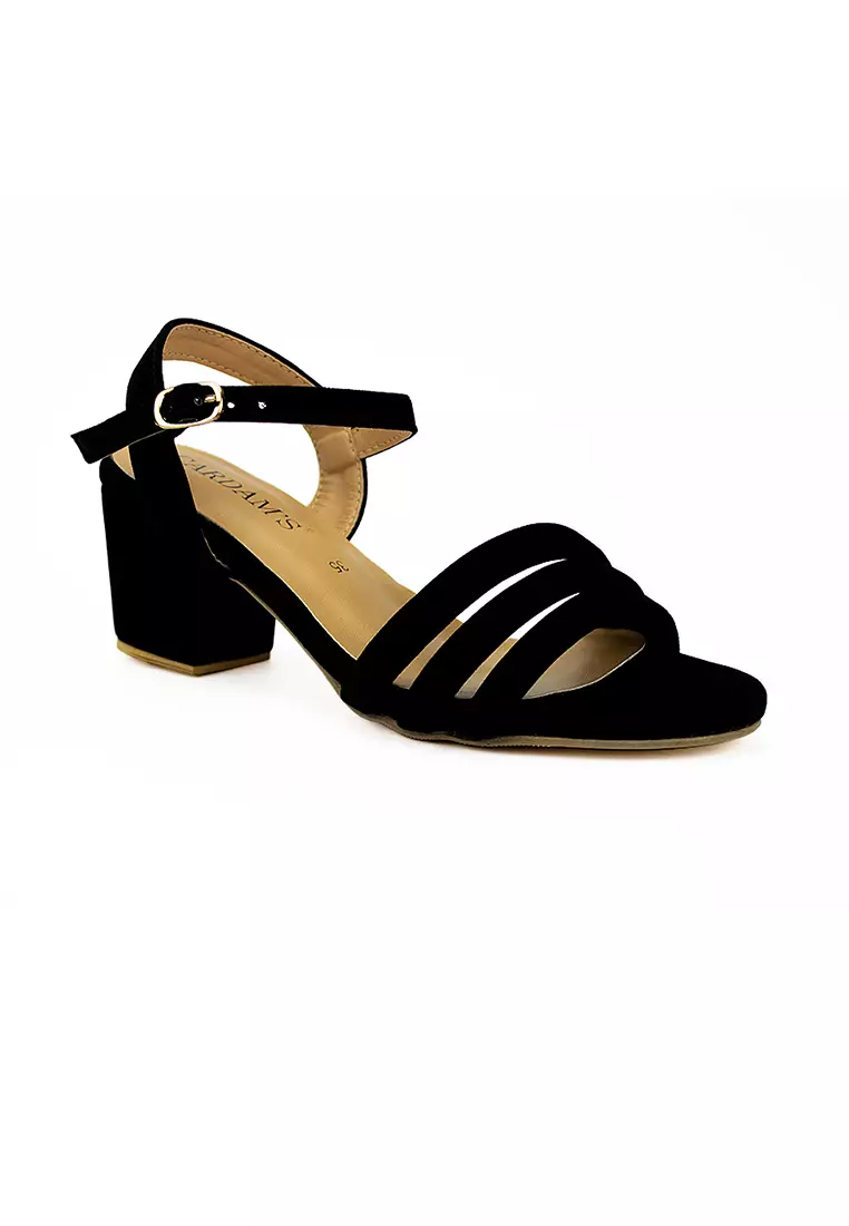 Discount on Cardam's Lifestyle  shoes - SKU: Eclb Rss 00135 Black Heeled Sandals