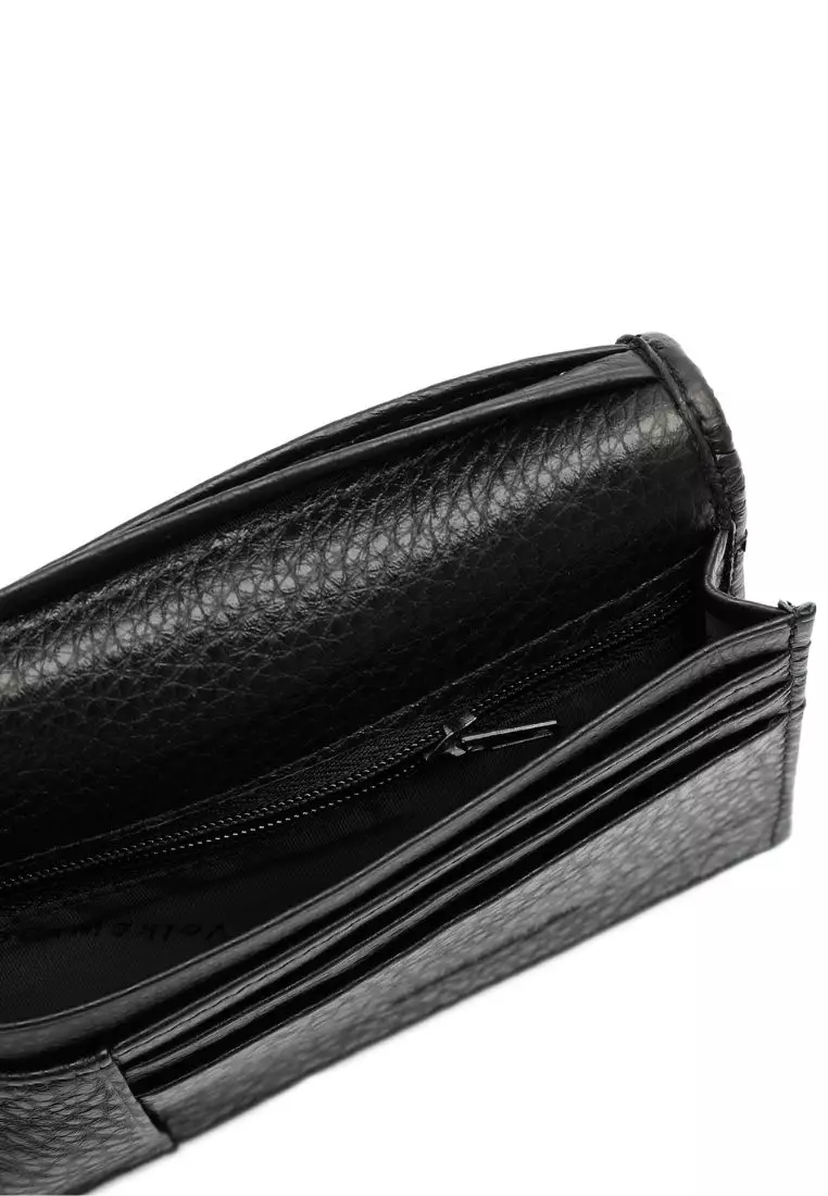 Men's RFID Bi Fold Genuine Leather Long Wallet