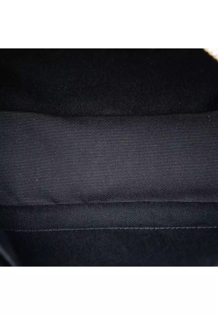 Pre-Loved Saint Laurent Crocodile Embossed Leather Camp Camera Bag