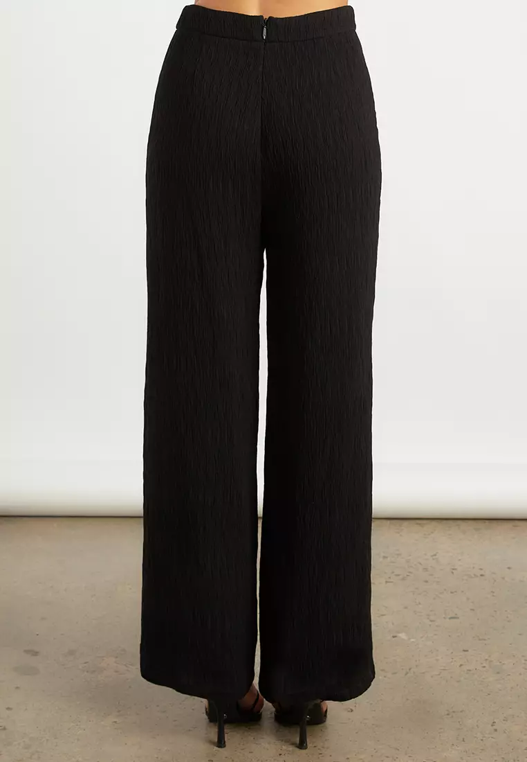 Beaded Textured Halter Top & Pants Set