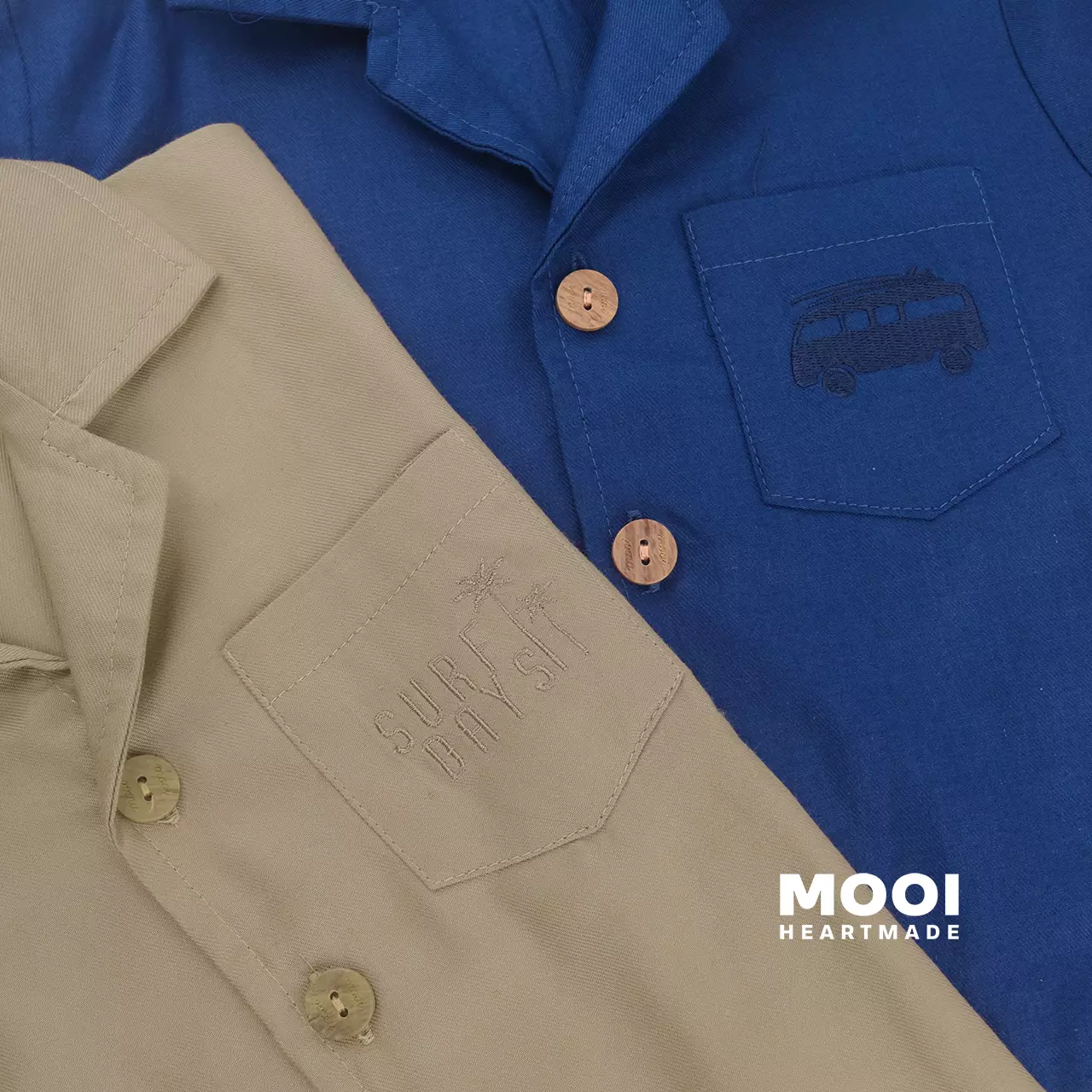 Mooi Kemeja Anak Laki-laki Arka Pocket Shirt - Clary Sage