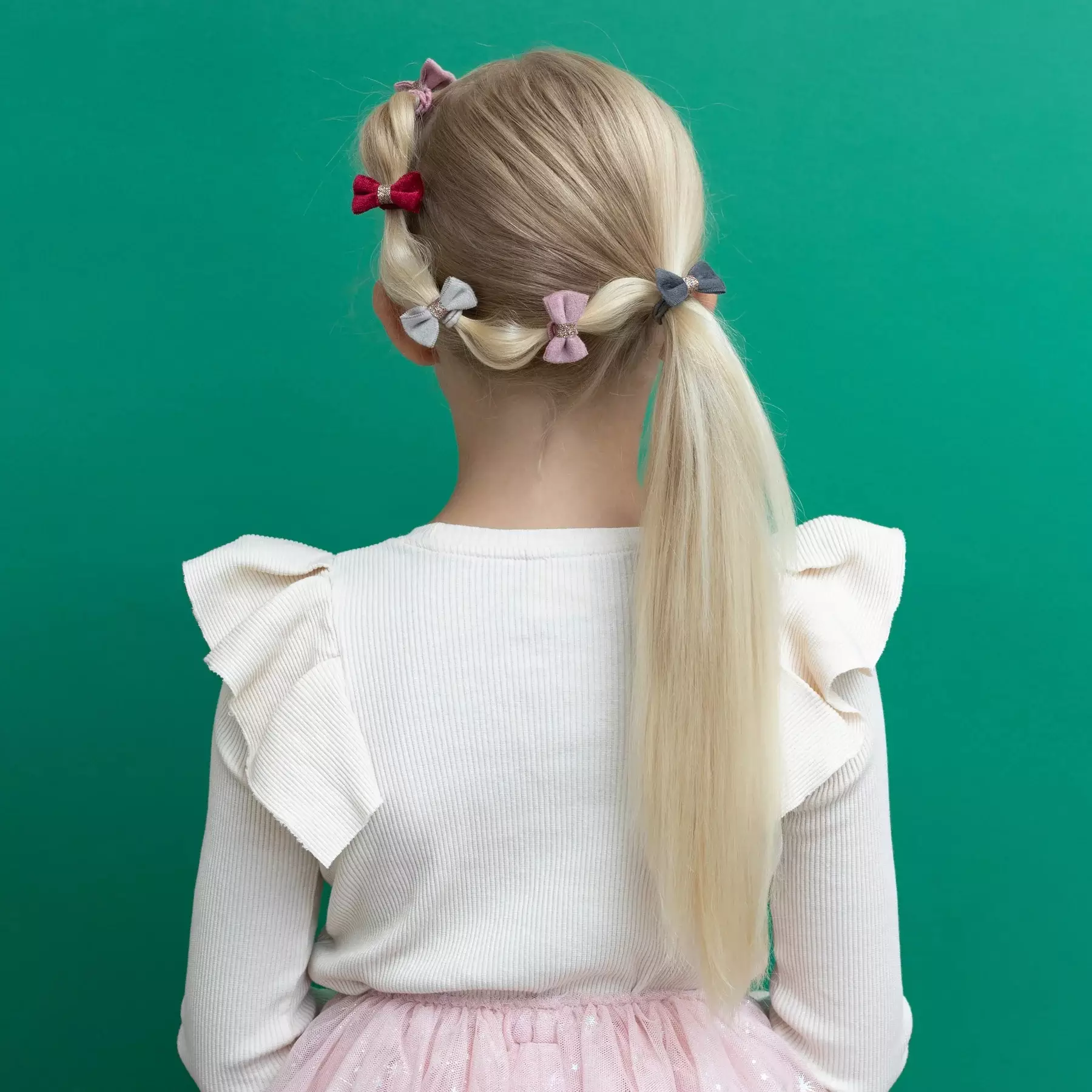 Mimi & Lula Christmas Velvet Bow Clips - Jepitan Rambut Anak Perempuan (Multi)
