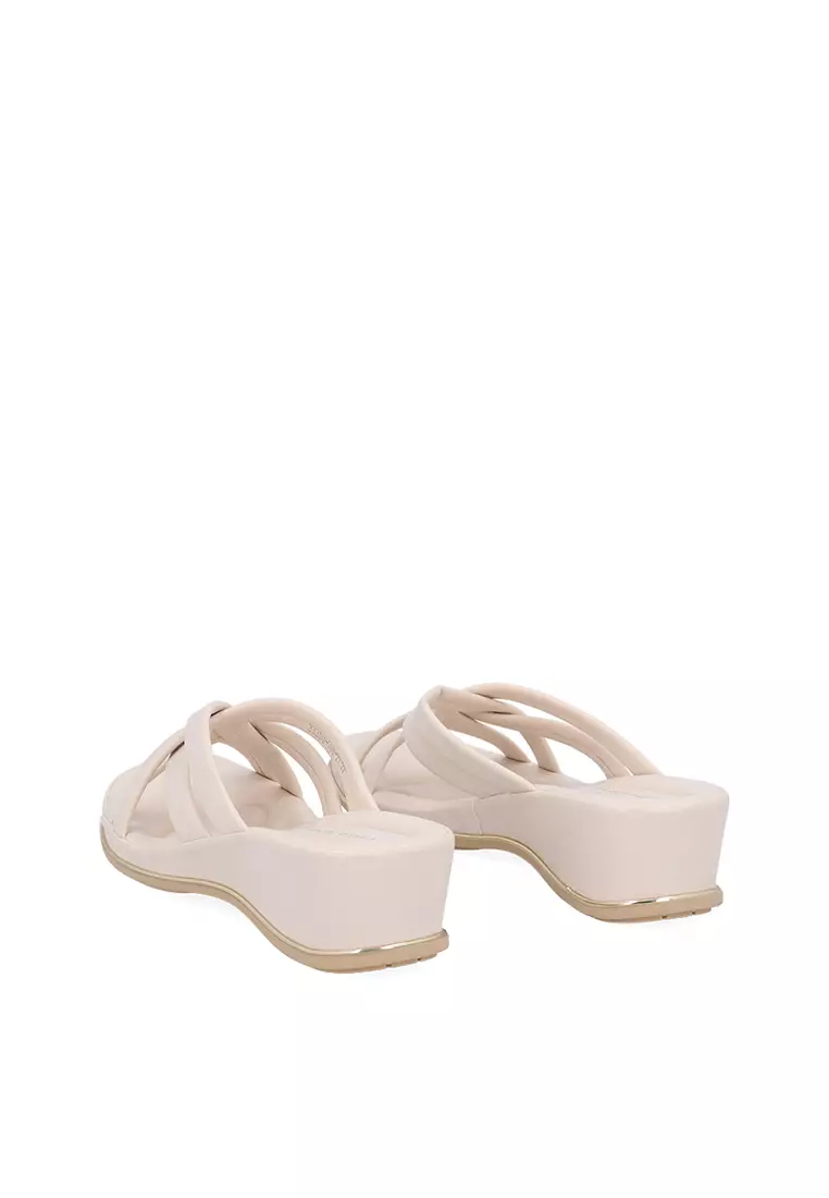 Beige CR Alaia Wedge Sandals