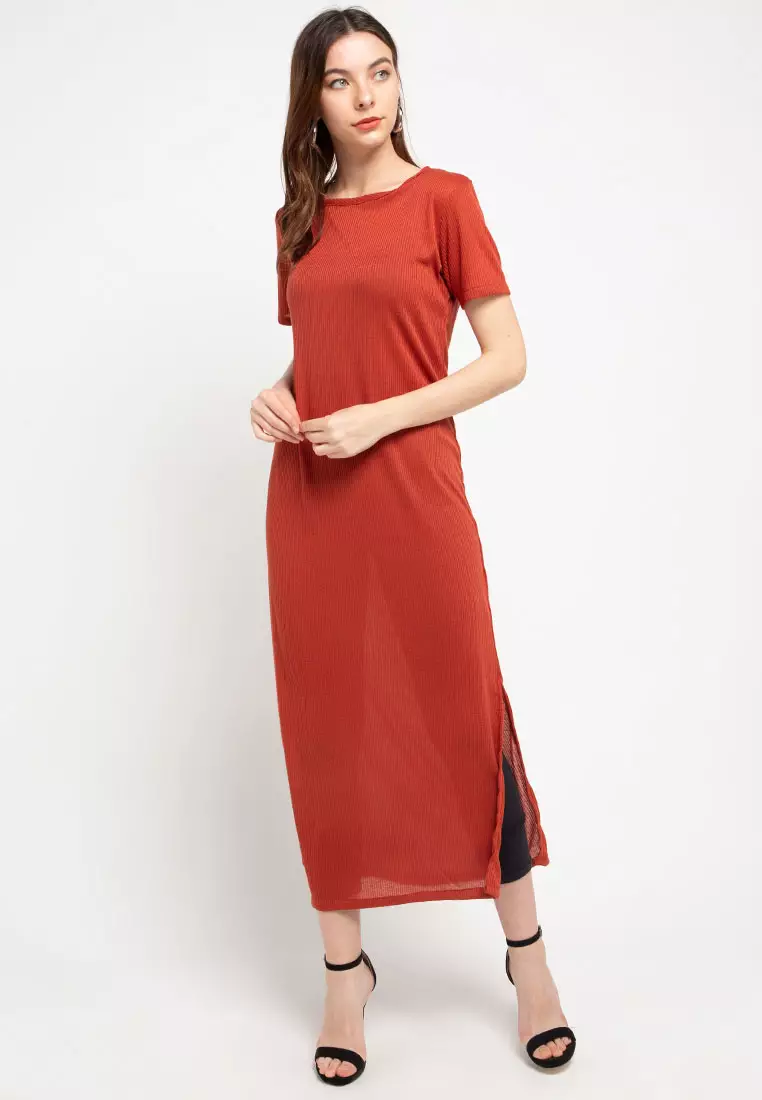 Chanira Riana Dress-Rust