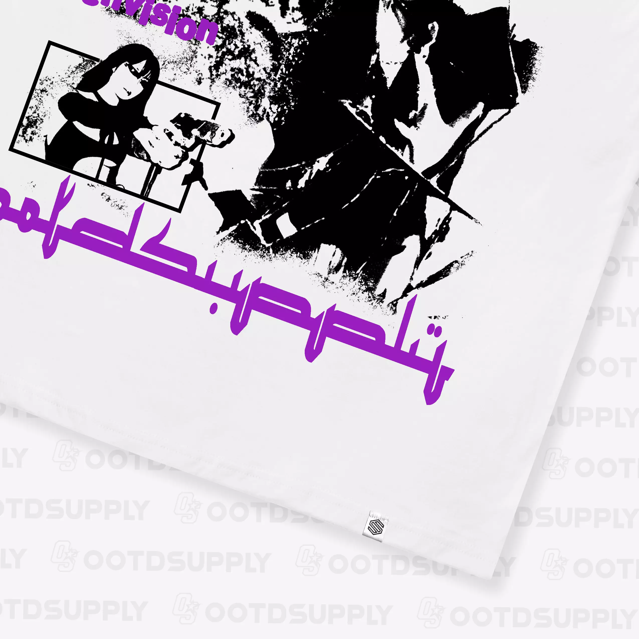 OOTDSUPPLY Boxy Fit Oversize Envision Black & White l Tshirt Boxyfit l Kaos Boxy OVZB011