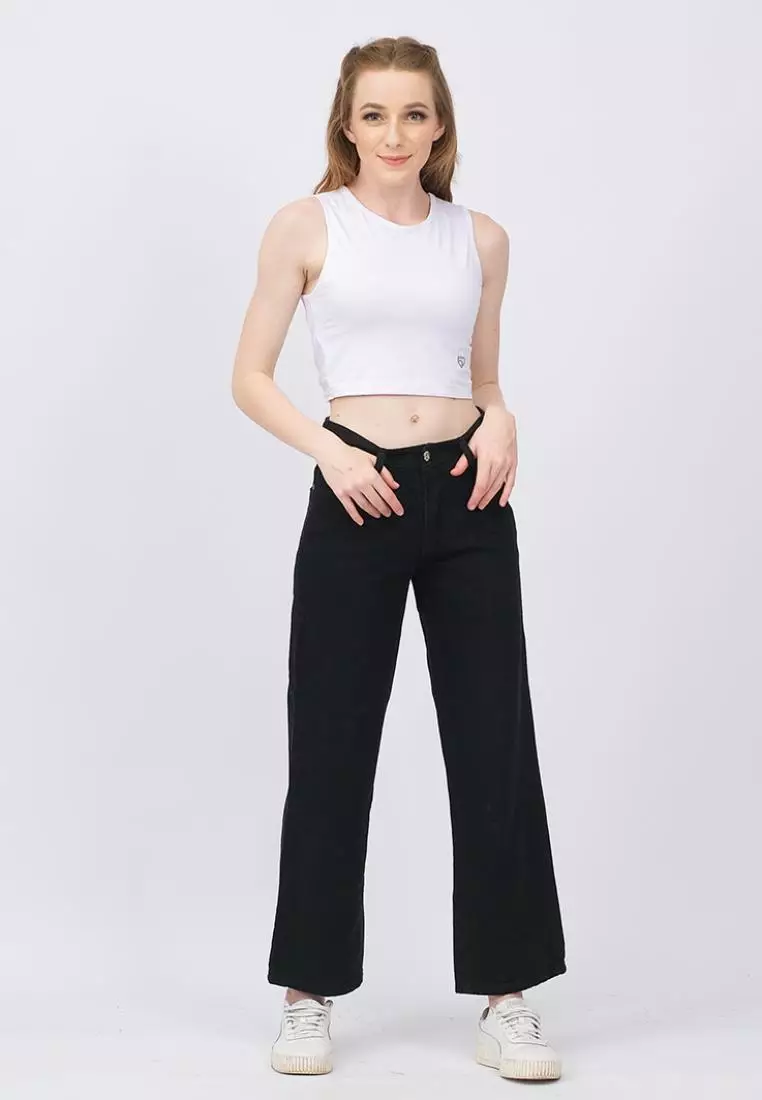 Fitwear - Lalitha Kulot Jeans - Black Plain