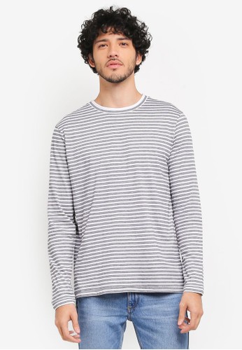 Jual MANGO  Man Striped Cotton T Shirt Original ZALORA 