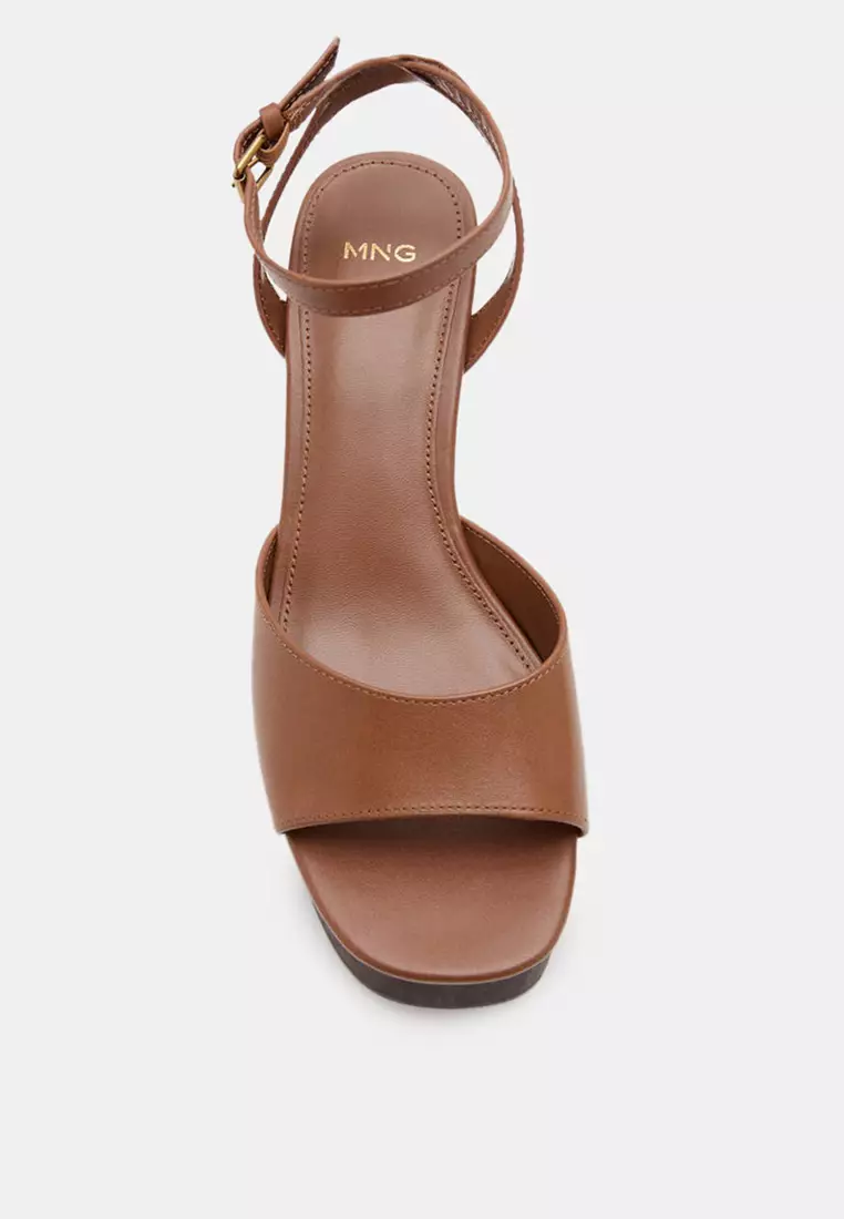 Leather Wedge-Heeled Sandals