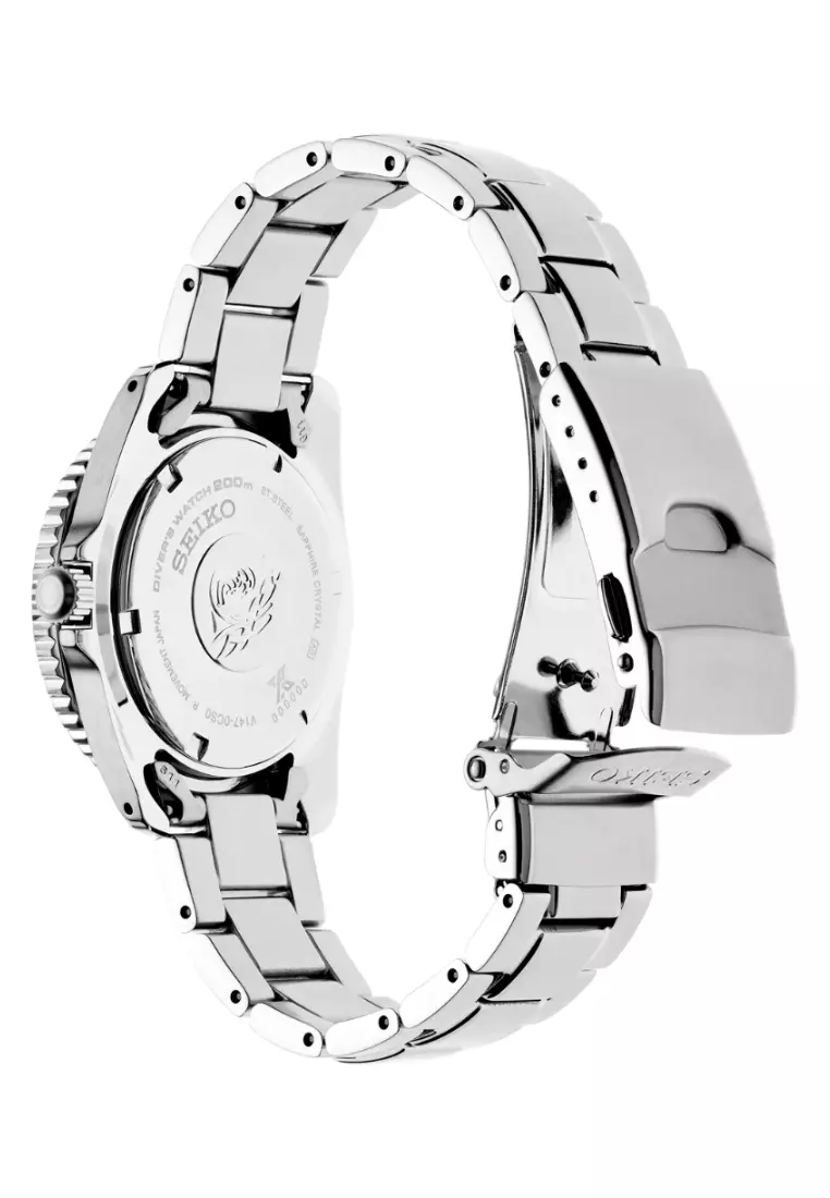 Seiko Prospex Compact Solar Scuba Diver's 200m Blue Dial Stainless Steel Band Watch SNE585P1