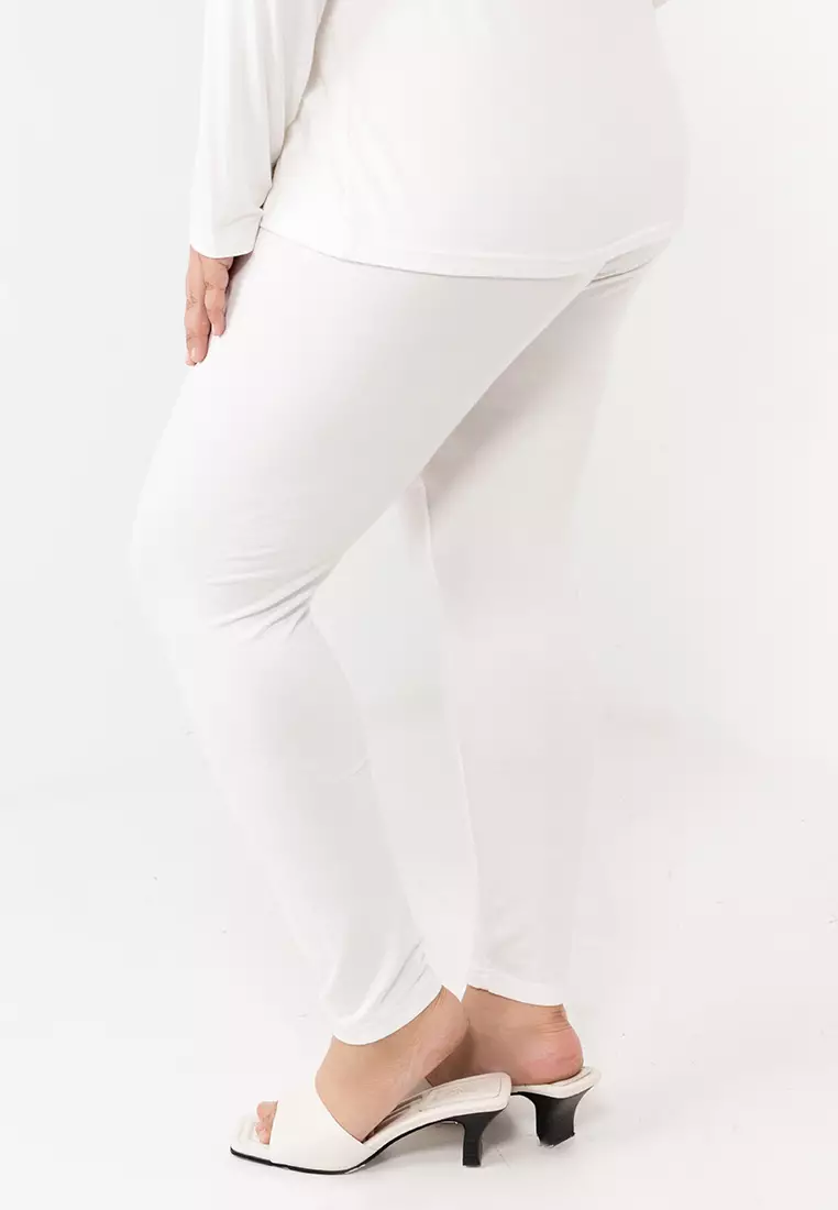 White Plus Size Leggings for Women for sale