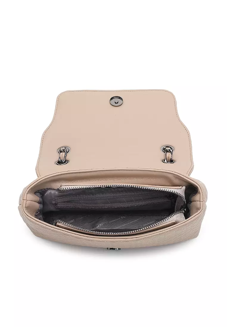 Women's Quilted Sling Bag / Crossbody Bag - Khaki