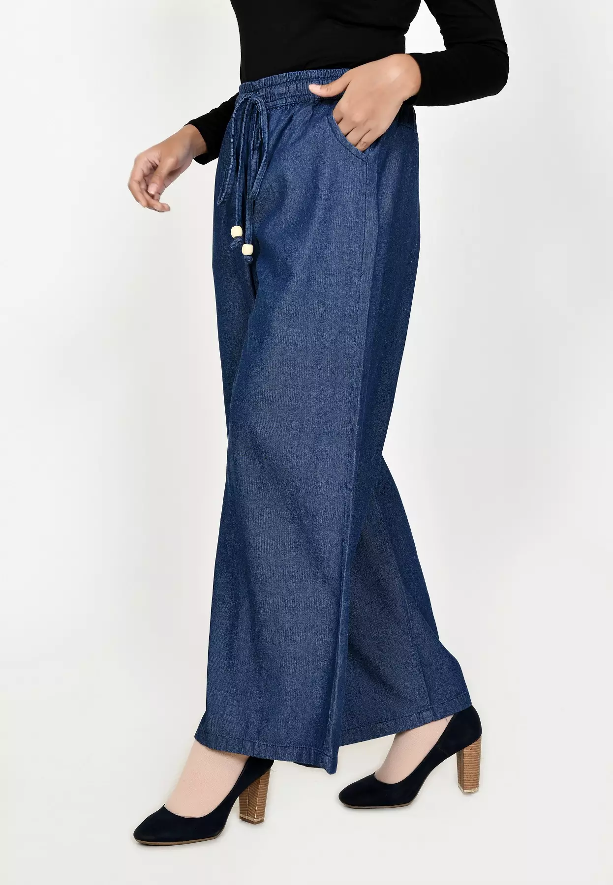 Kulot Denim Emma [Panjang 102 cm] DARK BLUE