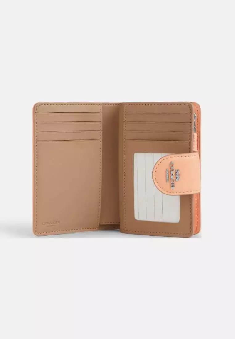 Coach Medium Corner Zip Wallet In Signature Jacquard Faded Blush