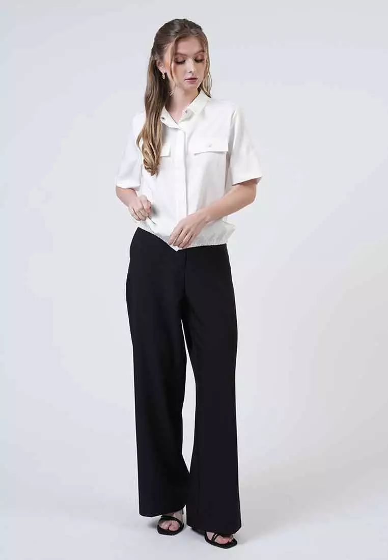Kinsley Elastic Hem Utility Top