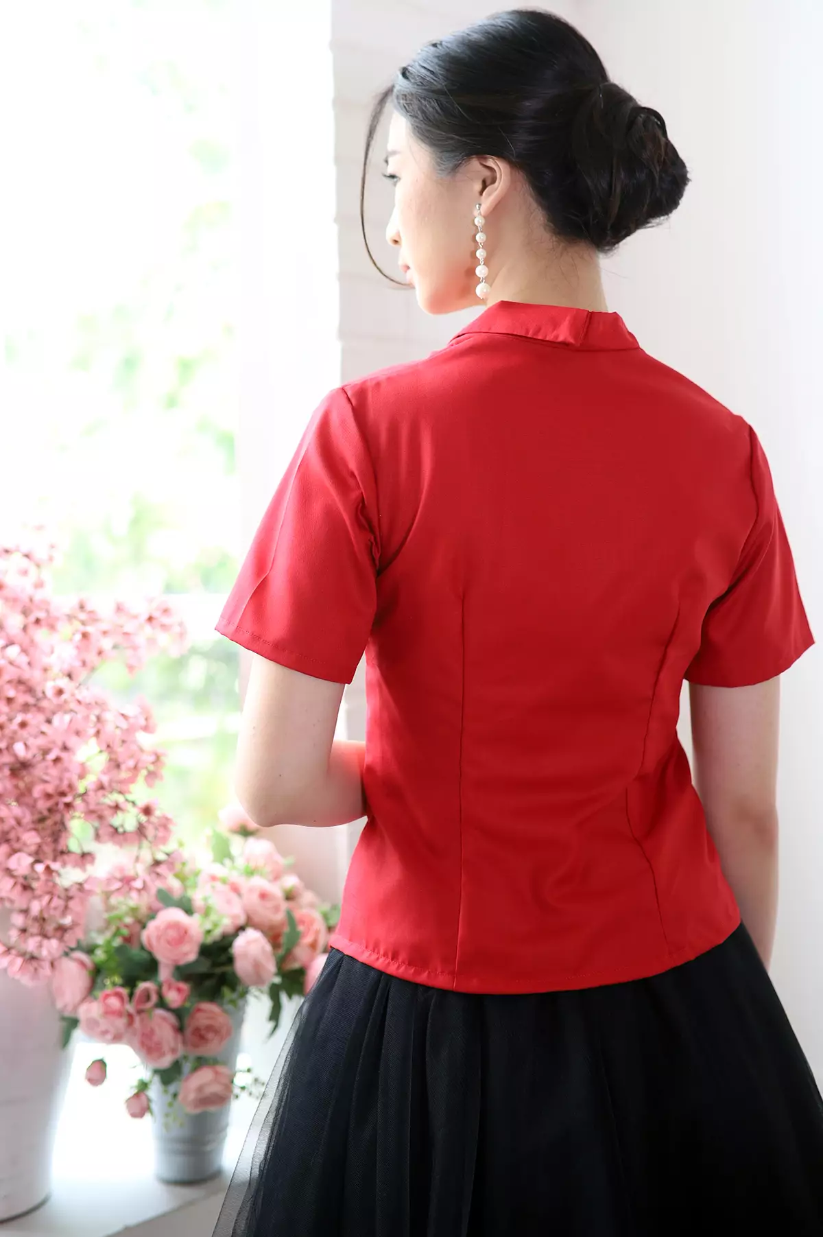 Katarina Cotton Red Kebaya