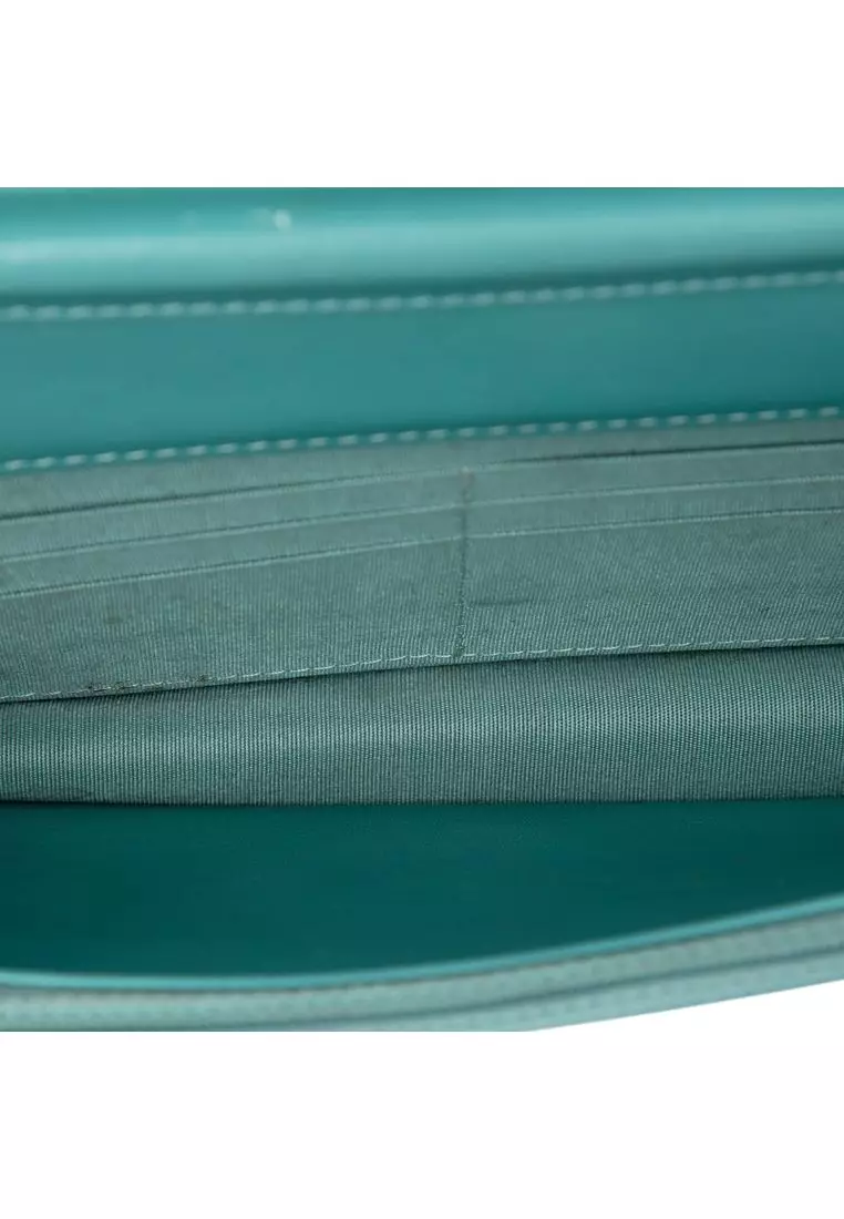 Pre-Loved Chanel Quilted Velvet Boy Wallet On Chain